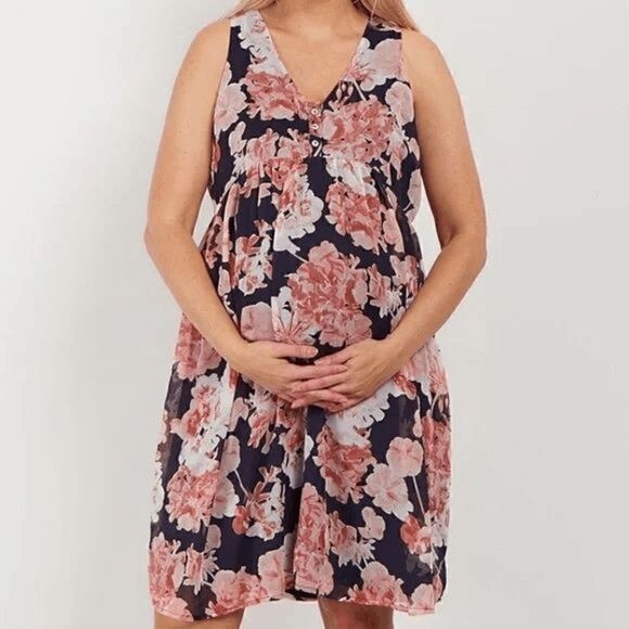 PINKBLUSH | Floral Maternity Dress Maternity Size Medium NWT J313 - Picture 1 of 8